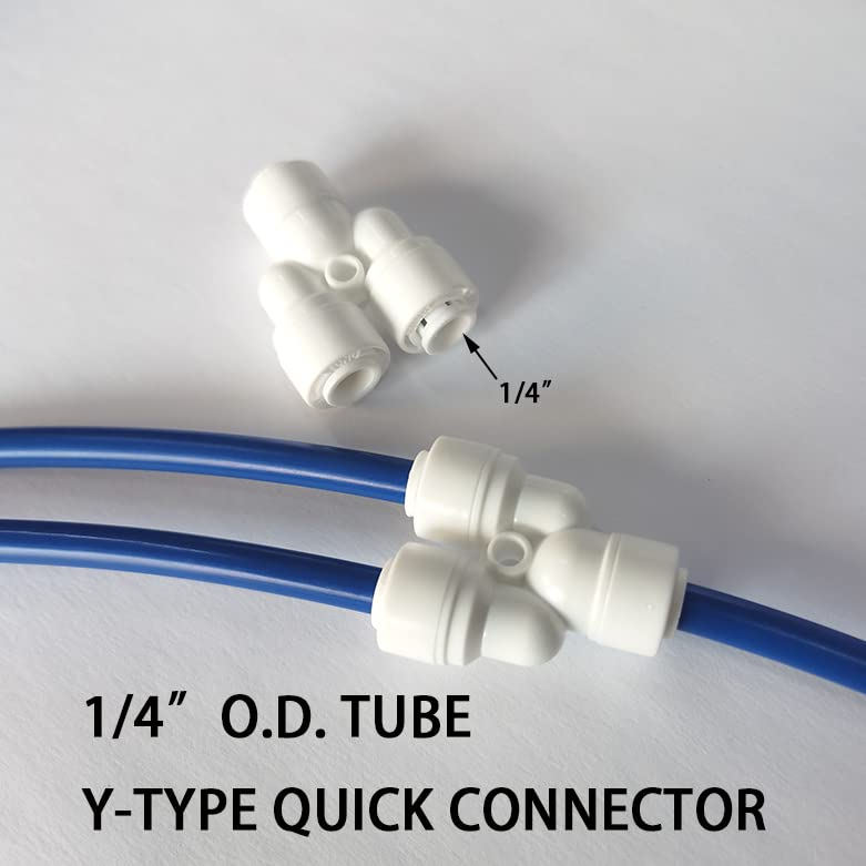Malida Water purifier quick Push to Connect, RO water filter fittings 1/4 inch tubing quick connect,Ball Valve, Check Valve,Tee Set Of 12 (Connector set of 12) - Image 2
